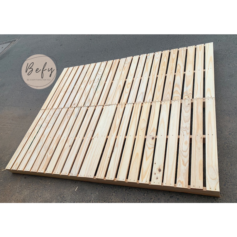 Giường Pallet Mặt Khít Gỗ Thông Mới 100% / Giường Pallet Gỗ Thông Gấp Gọn - BEFY