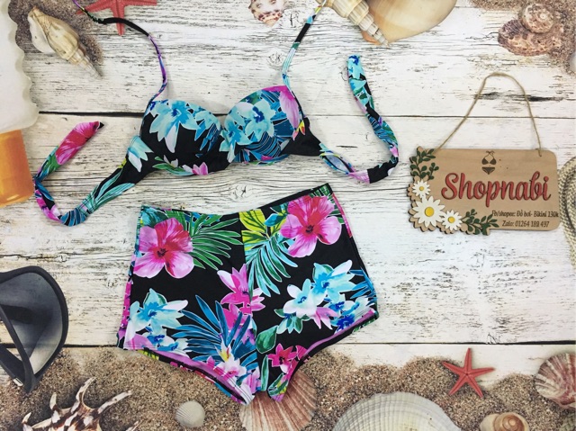 Đồ bơi bikini hoa mút dày nâng ngực | BigBuy360 - bigbuy360.vn