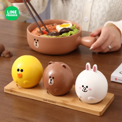 HŨ ĐỤNG GIA VỊ LINEFRIENDS BẮNG SỨ, HŨ TIÊU, HŨ MUỐI