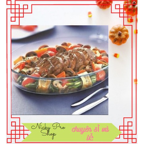 Khay Nướng Thủy Tinh Luminarc Oval J1338 , J1339 | Thùy Chọn Kích Thước ,Thủy Tinh Cao Cấp