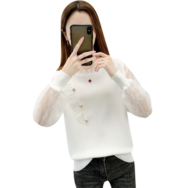 Áo sweater chiffon Cổ Tròn Mỏng Thời Trang Xuân Hè 2022 Phong Cách Mới Cho Nữ