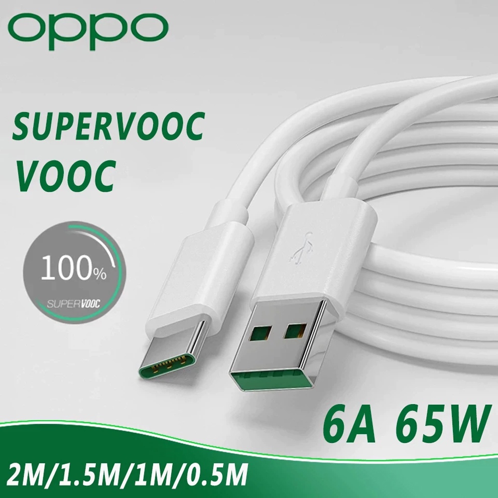 Cáp sạc nhanh Super VOOC, Super Dart Chính Hãng OPPO Type -C 6A, Realme