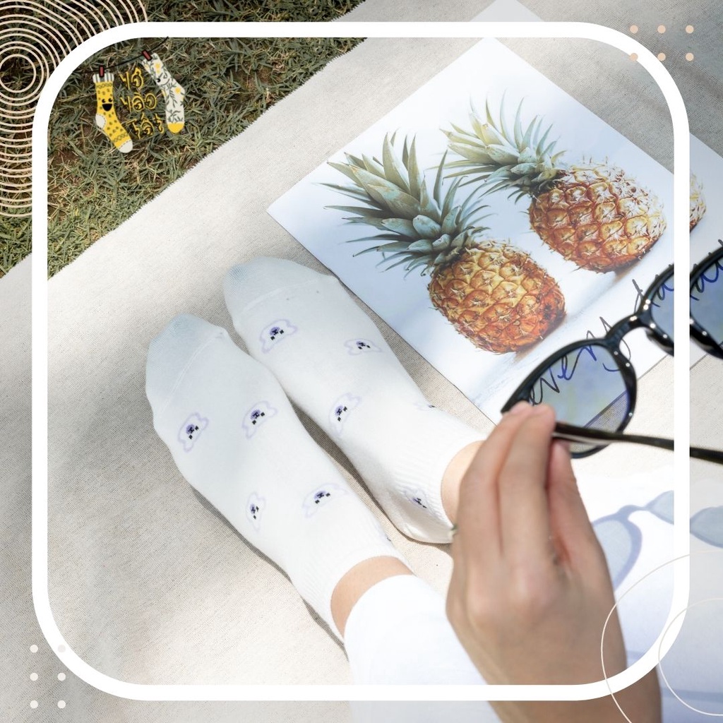 TẤT VỚ GẤU NỮ CỔ NGẮN TÍM PASTEL NHẠT