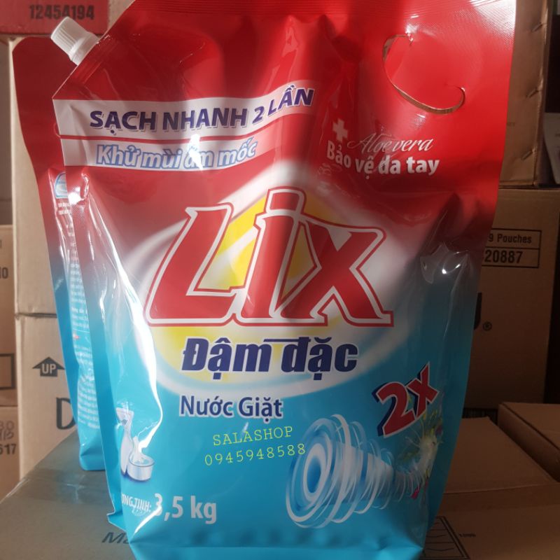 NƯỚC GIẶT LIX ĐẬM ĐẶC TÚI 3.5 KG