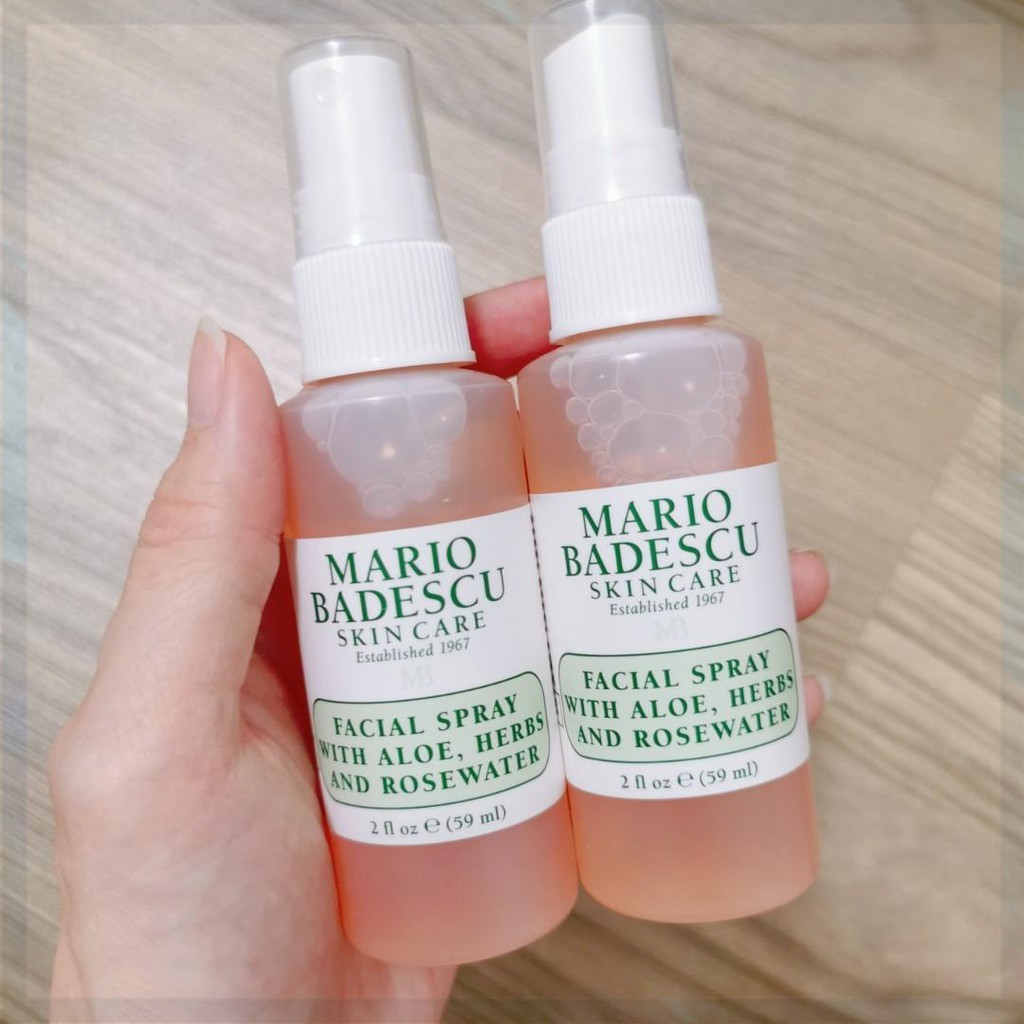 XỊT KHOÁNG MARIO BADESCU SKINCARE FACIAL SPRAY WITH ALOE , HERB AND ROSE WATER