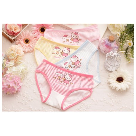 quần lót mèo kitty TAM GIÁC cho bé gái từ 7- 20 kg (MS 02 - một set 4 cái)