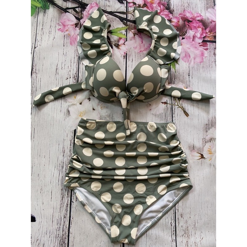 bikini bộ gọng bi xanh lá