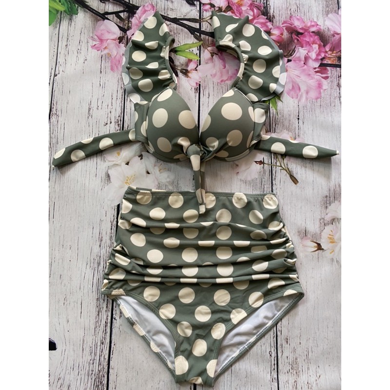 bikini bộ gọng bi xanh lá