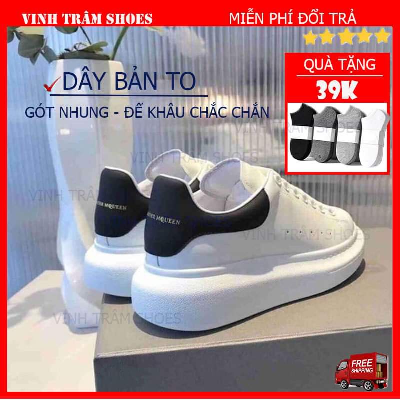 [ TẶNG TẤT ] Giày thể thao sneaker nam nữ M C gót nhung đen - Hàng sẵn kho từ 35 - 43|NGUYỄN TRÂM 93