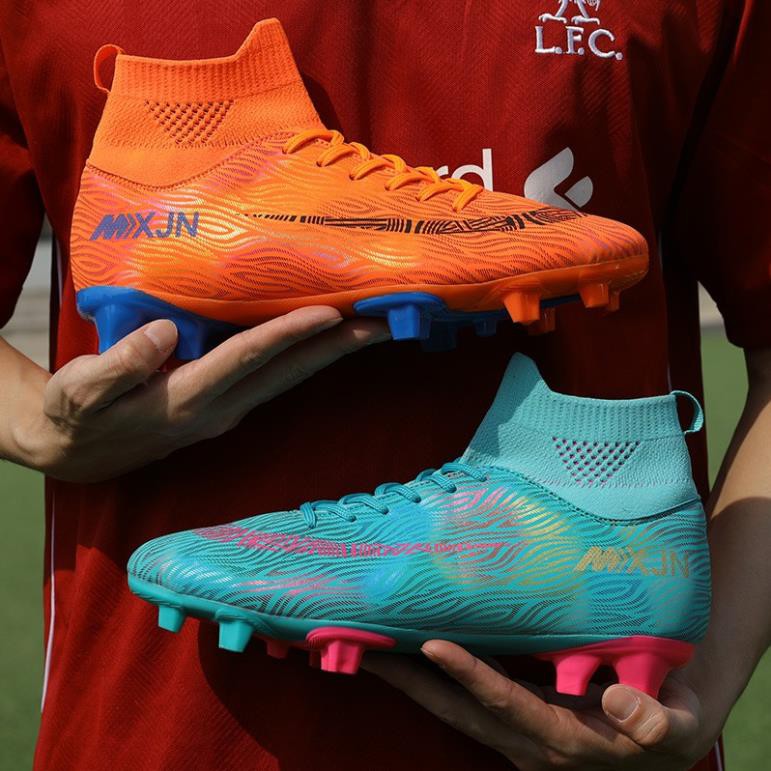 ( Chất lượng ) giày đá bóng đẹp freeship FG lovers soccer shoes outdoor high top football boots * ne