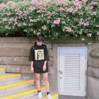 Áo thun in 3D hình cô gái