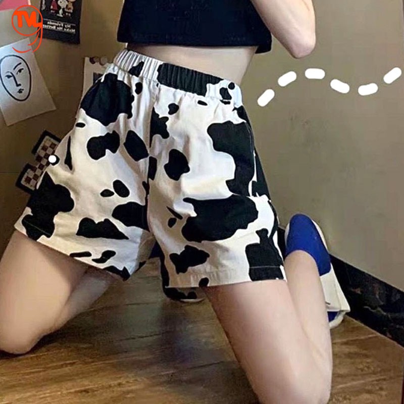 Quần short nữ TVL1999, quần đùi nữ bò sữa ống rộng cạp chun chất liệu cotton cao cấp đem lại cảm giác thoải mái | BigBuy360 - bigbuy360.vn