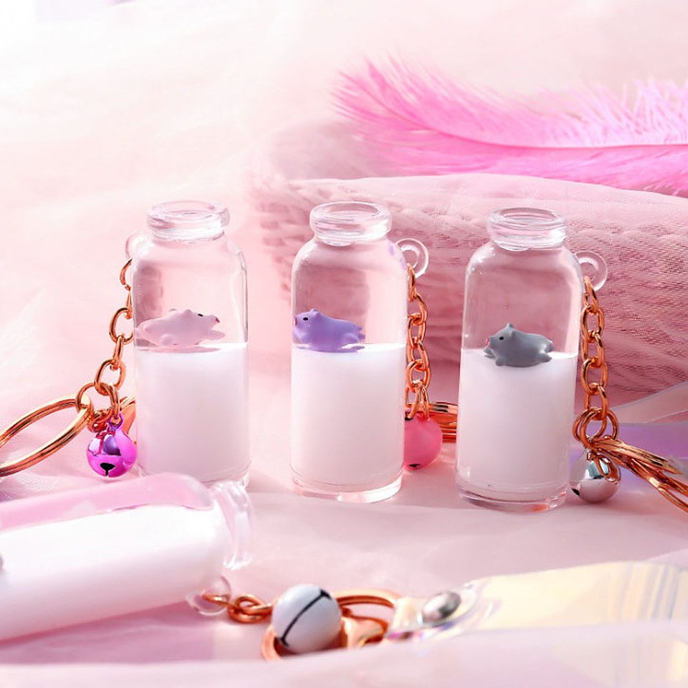 Móc Chìa Khóa Hình Chai Sữa Đáng Yêu
