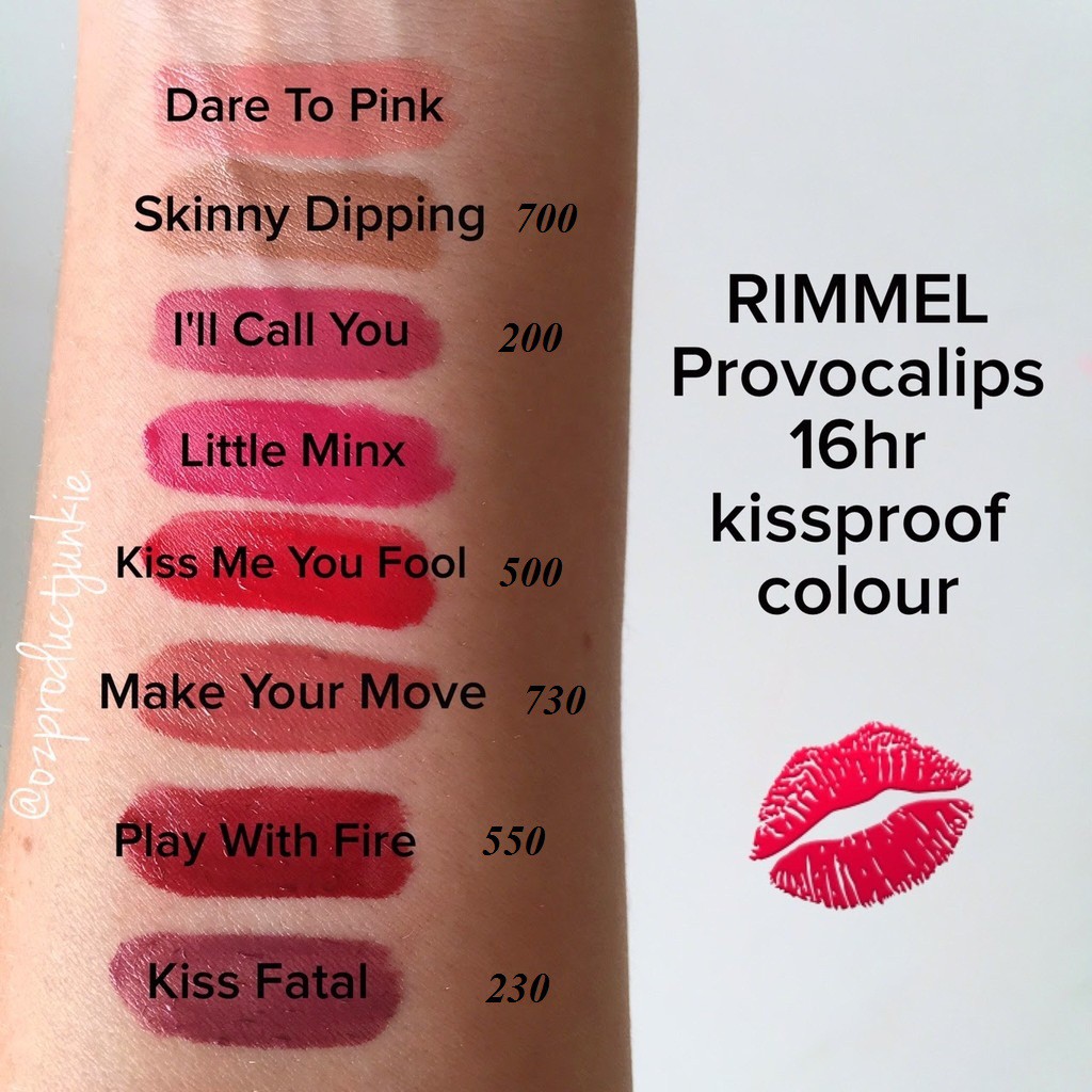 Son siêu lì hai đầu Rimmel London Provocalips 16Hr Kissproof Lip Colour