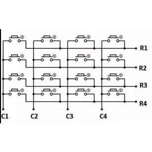 Bàn phím 4x4 / Phím ma trận 4x4 / Bàn phím dán 4x4 / Phụ Kiện Điện Tử