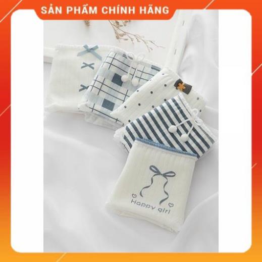 Quần Lót Nữ ❤️ Quần Cotton Nữ Gân Tăm Dễ Thương Kháng Khuẩn 0126