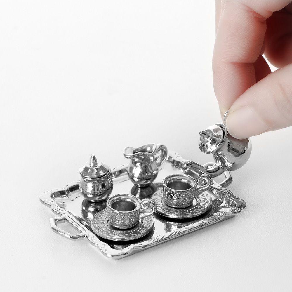 1 Bộ Ấm Tách Uống Trà Mini Tỉ Lệ 1: 12 Cho Nhà Búp Bê