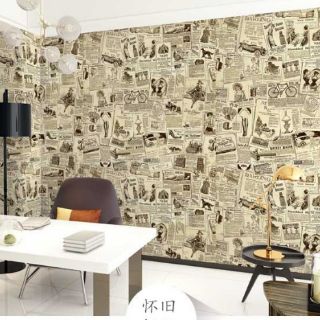 Decal giấy dán tường khổ 45cm sẵn keo báo chữ