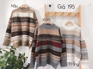 ❤️(HÌNH THẬT + CLIP) áo len thổ cẩm ❤️
