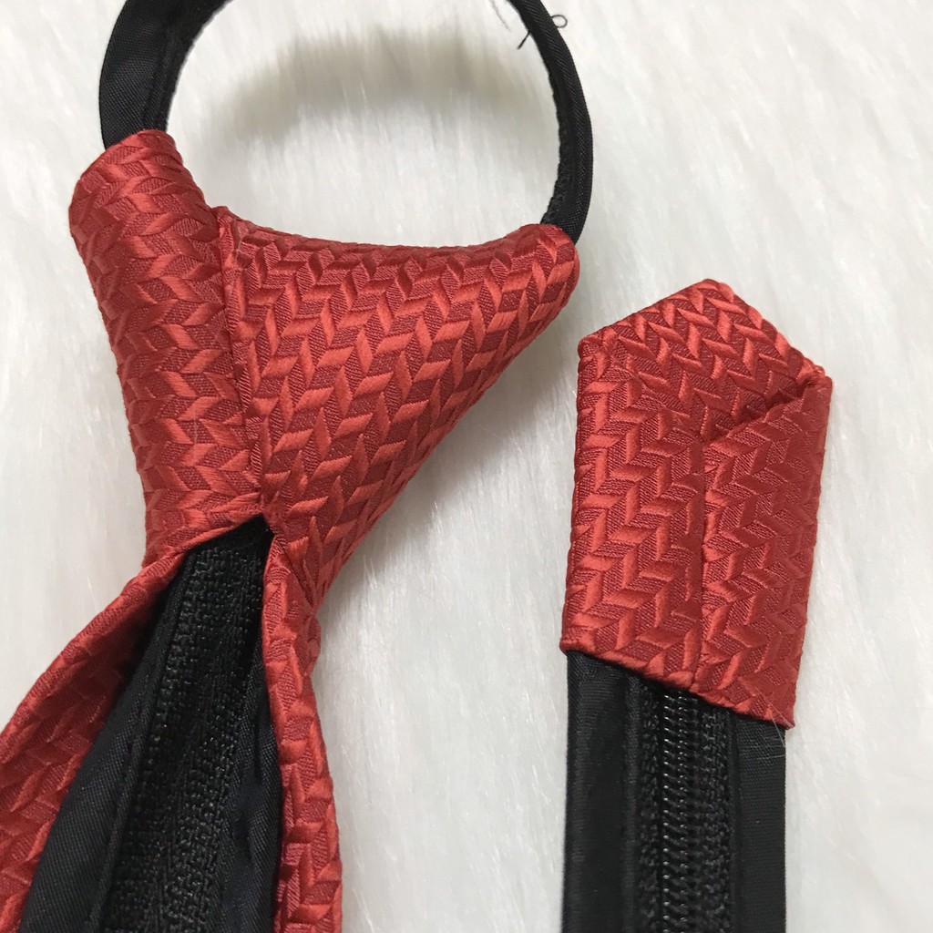 Cà vạt nam thắt sẵn KING caravat bản nhỏ dây kéo vải silk lụa cao cấp C014
