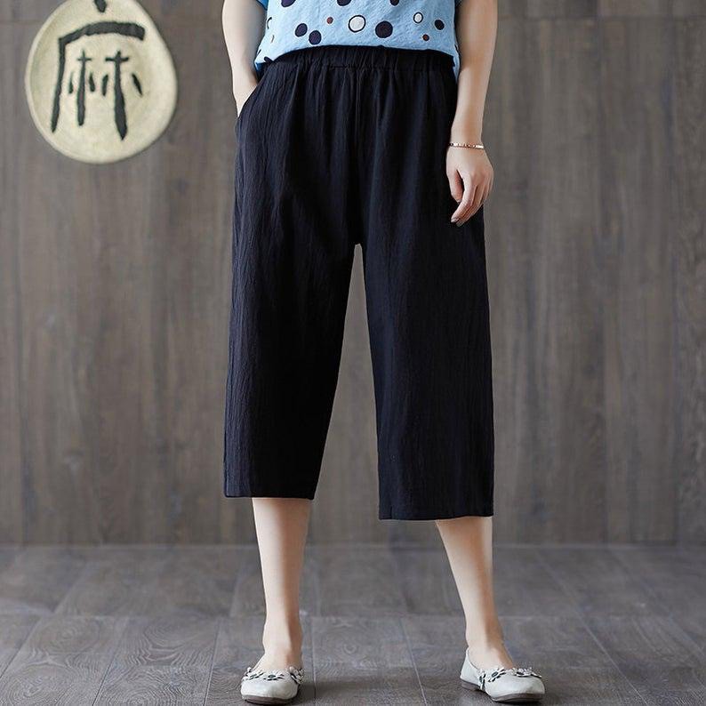 Quần Linen Lửng M.an.go