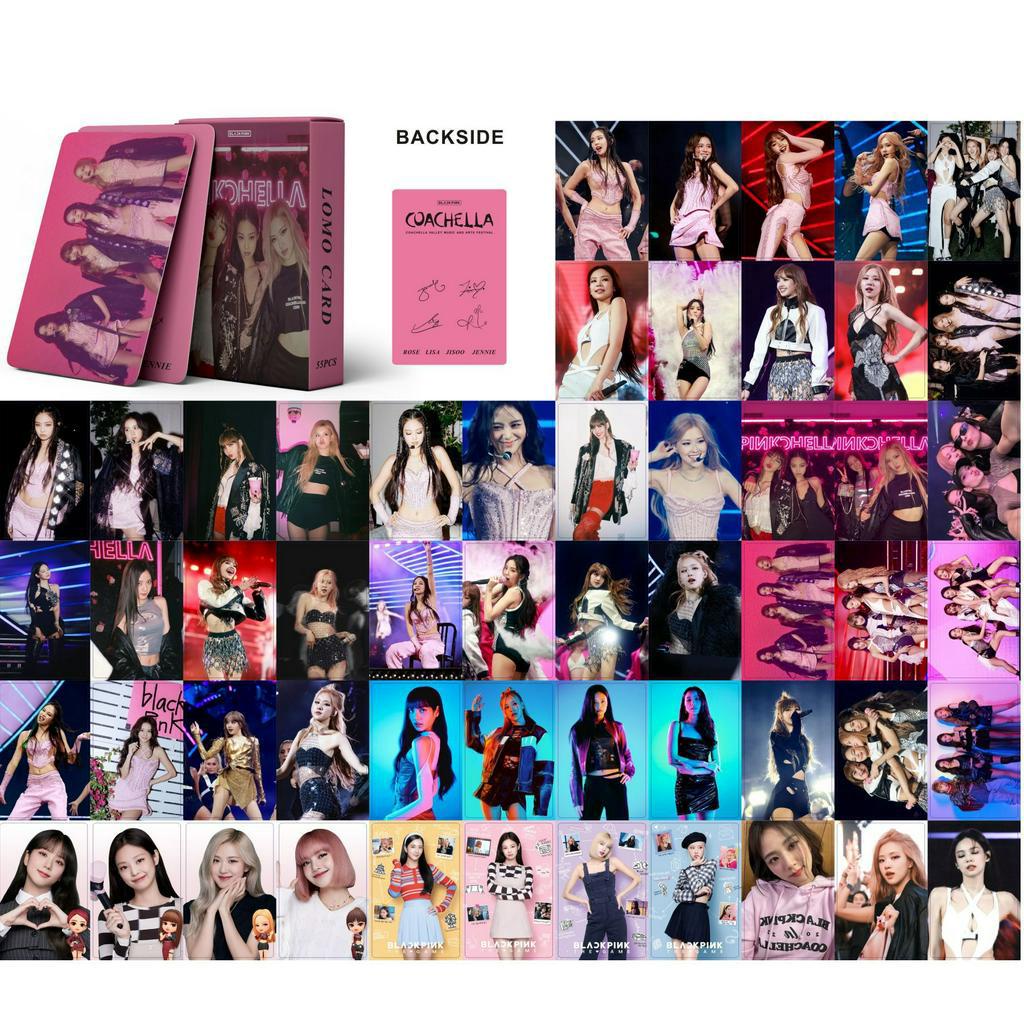 54 Lomo Card Blackpink Hồng Lễ Hội Âm Nhạc Coachella album ảnh bo góc cán 2 mặt Gumihoo