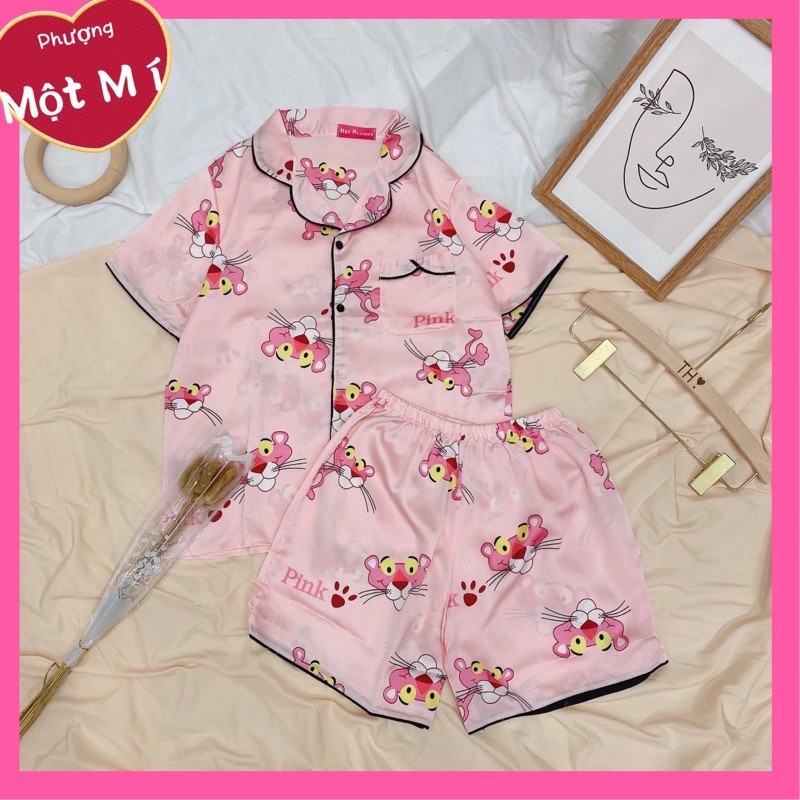 Bộ lụa Satin cộc đùi - hàng mới về , quần sooc mặc nhà chất sờ mát lịm tay | BigBuy360 - bigbuy360.vn