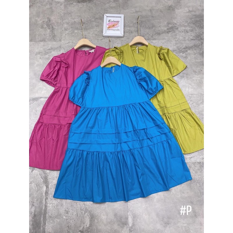 [Hàng Chuẩn] Váy Babydoll Xanh Tay Cộc, Đầm Nữ Dáng Xoè Siêu Xinh Có Ảnh Thật Kem Video | BigBuy360 - bigbuy360.vn