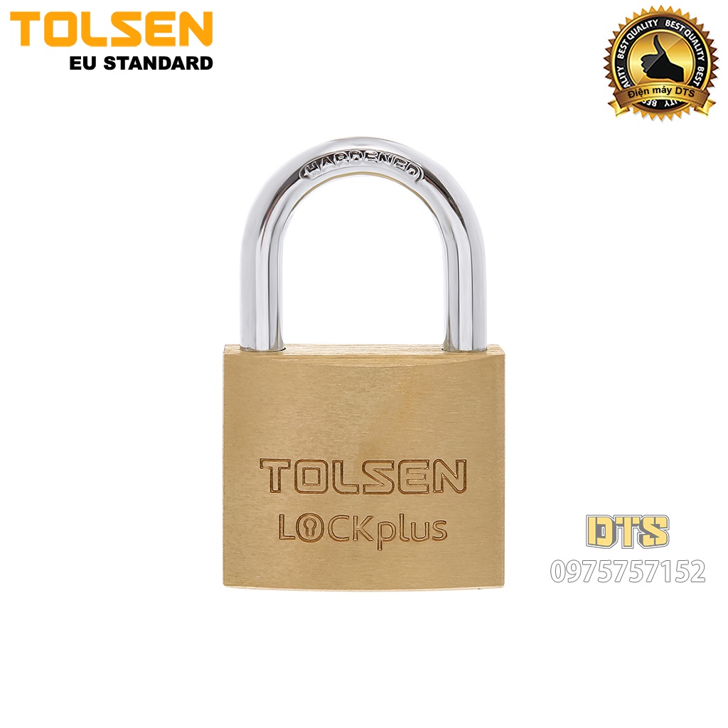 Ổ khoá treo đồng bấm công nghiệp size 40mm TOLSEN, khoá bấm khoá vali siêu cứng chống cắt - Tiêu chuẩn xuất khẩu châu Âu