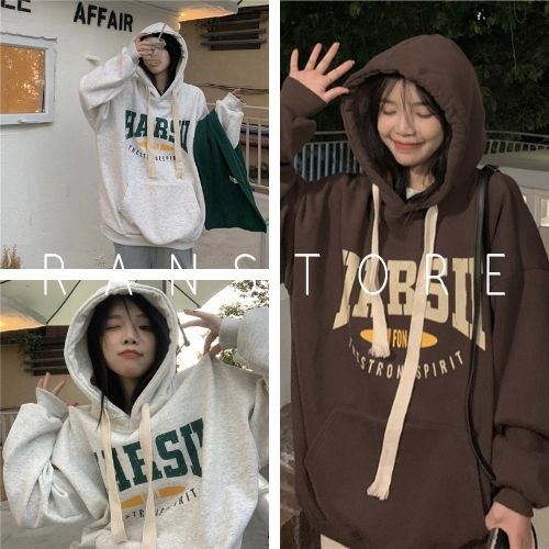 Áo hoodie unisex in chữ HARSII trẻ trung cá tính / Áo nỉ thu đông có mũ phong cách ulzzang Hàn quốc_ranstore