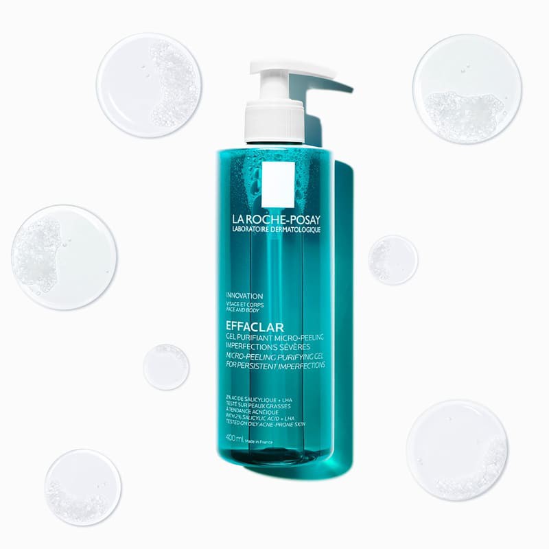 La Roche Posay Gel Rửa Mặt La Roche-Posay Hỗ Trợ Giảm Mụn Cho Mặt &amp; Toàn Thân Effaclar Micro-Peeling Purifying Gel 400ml