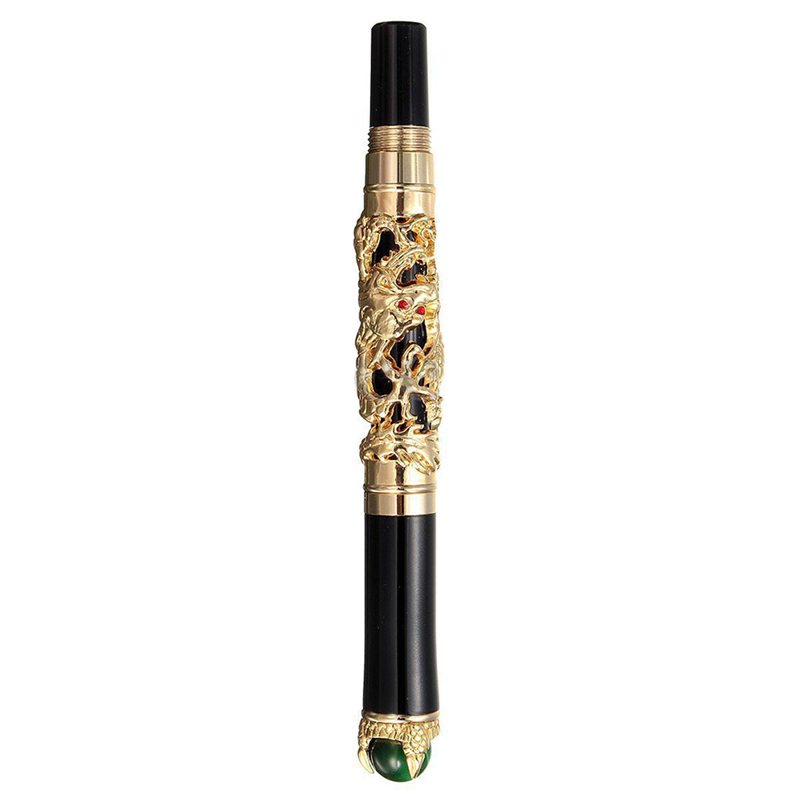 Bút Máy JINHAO 18KGP Ngòi 0.5mm In Hình Rồng Vàng Sang Trọng