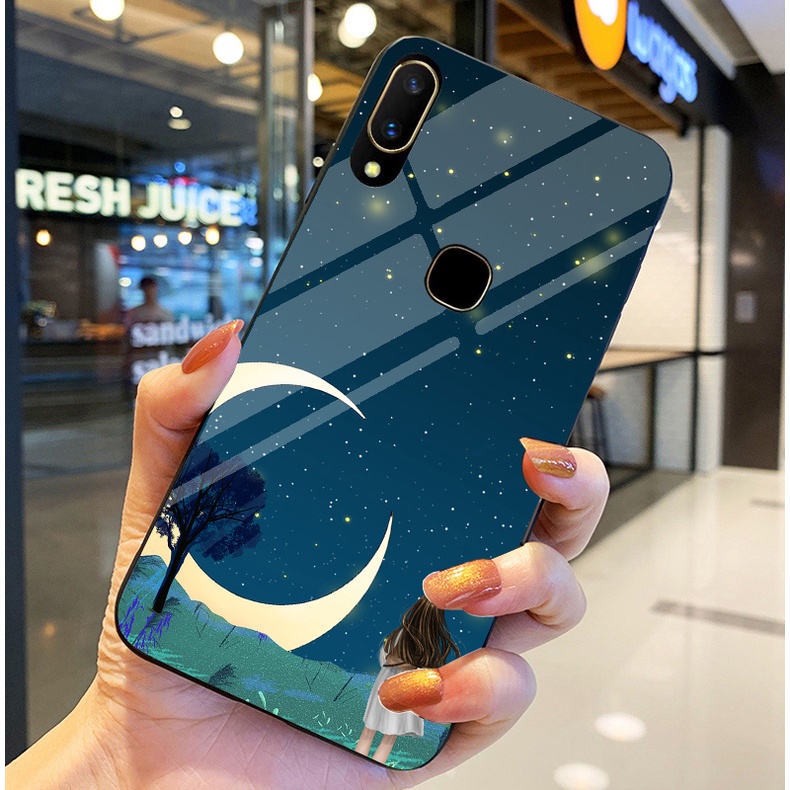 Ốp Lưng VIVO V9, V9 YOUTH, Y85, V11i Ốp kính bóng cao cấp Phi Hành Gia