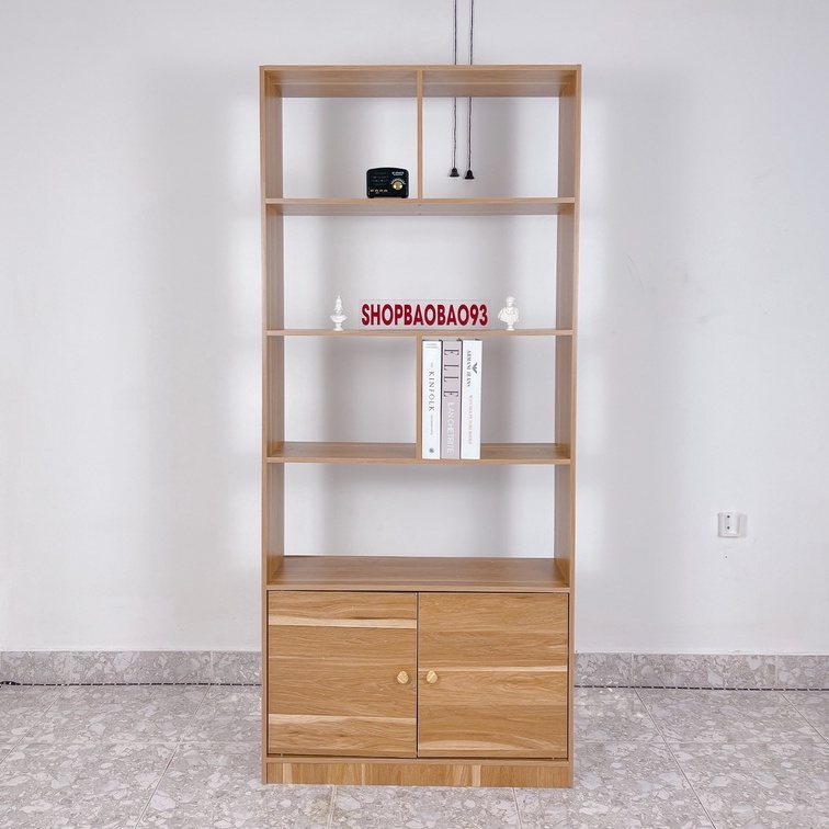 Tủ sách gỗ kệ đựng đồ gỗ MDF có ngăn tầng trang trí nhà phong cách hiện đại - 1M6