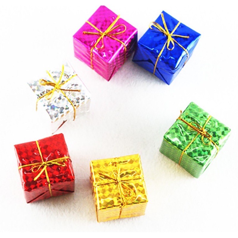 Set 6 hộp quà trang trí nhiều màu,nhiều size - HN3