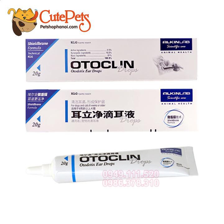 Trị rận tai cho chó mèo OTOKLEN 20g - phụ kiện thú cưng Hà Nội