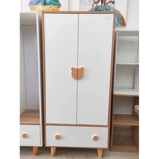 Tủ quần áo gỗ em dễ thương chắc chắn 2 cánh kết hợp treo và ngăn tiện lợi, tủ quần áo iga shelf - GP123