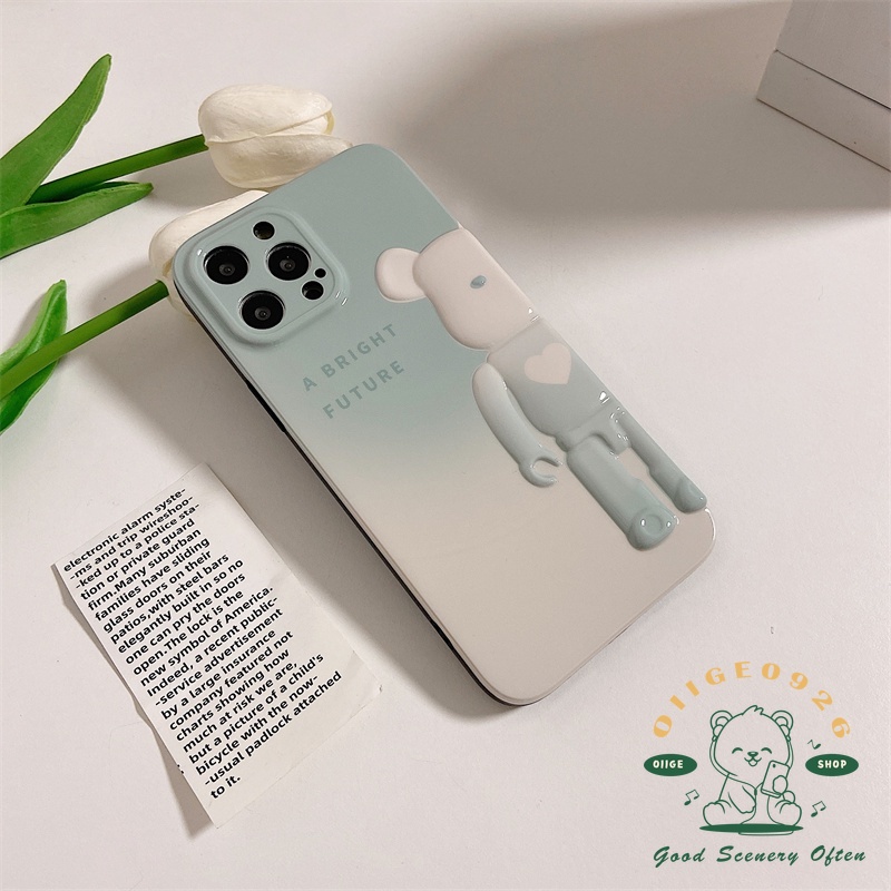 Ốp Điện Thoại IMD In Hình Gấu Hoạt Hình Cho Iphone 13 12 11 Pro Max Xs Max Xr