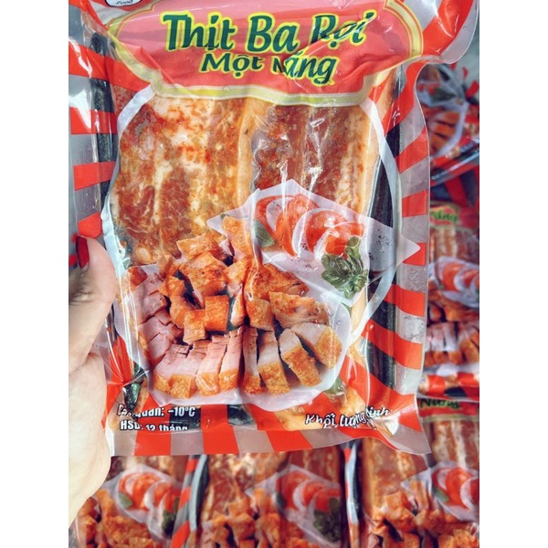 (HCM)(Giảm 20k)Ba rọi heo 1 nắng BBQ 500g đã ướp sẵn gia vị (chế biến chiên/nướng)