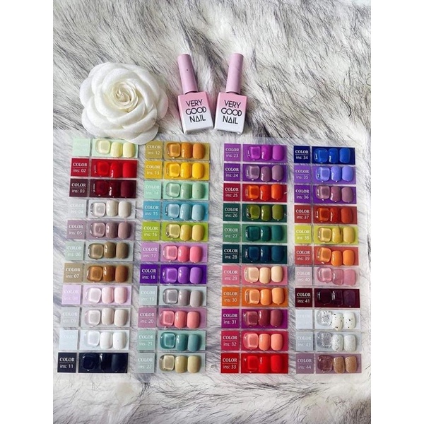 Set Sơn gel cao cấp 44 màu tặng bảng màu cùng base top