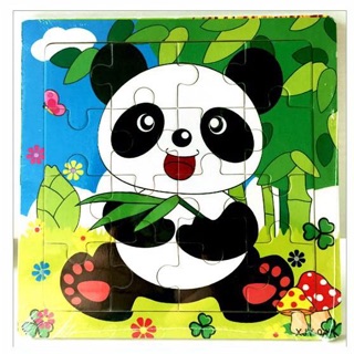 [16 miếng] Đồ chơi ghép hình gỗ puzzle