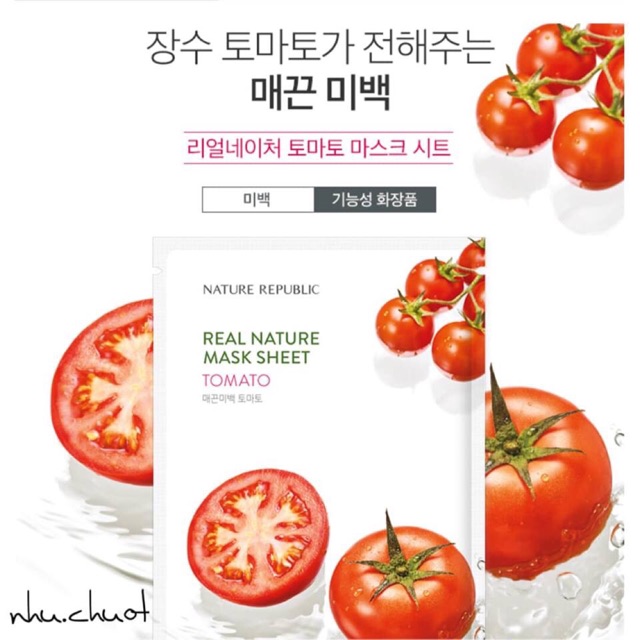 (10+10) Mặt nạ cà chua REAL NATURE TOMATO MASK SHEET