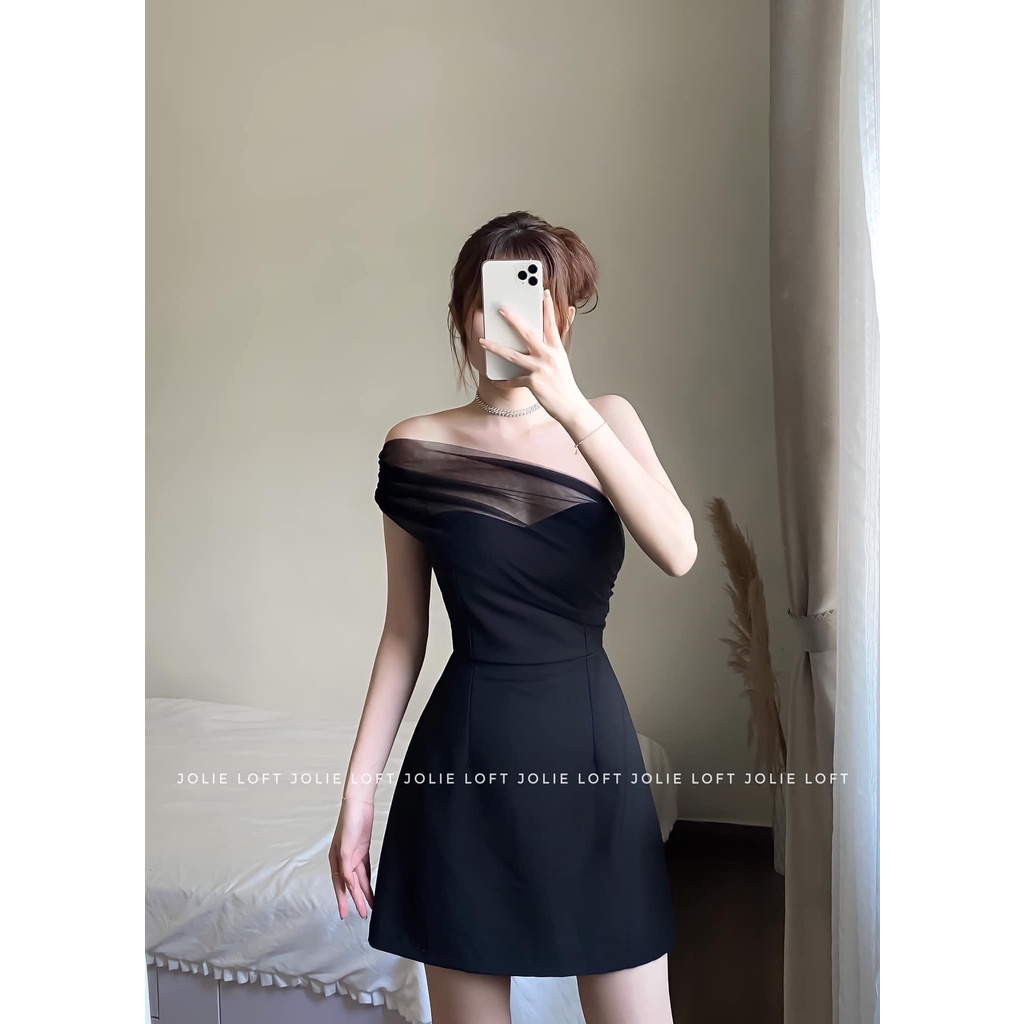 Váy nữ dáng chữ a lệch vai sexy, đầm maxi dáng dài mặc tôn dáng diện đâu cũng xinh