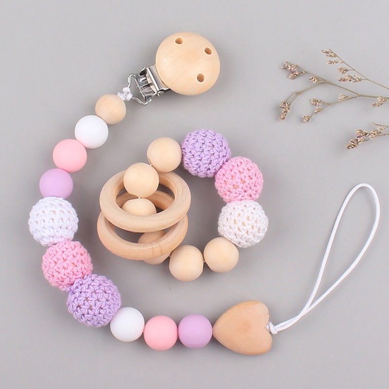 Vòng Tay Chuỗi Hạt Silicon Họa Tiết Hoạt Hình Cho Bé Sơ Sinh Mọc Răng