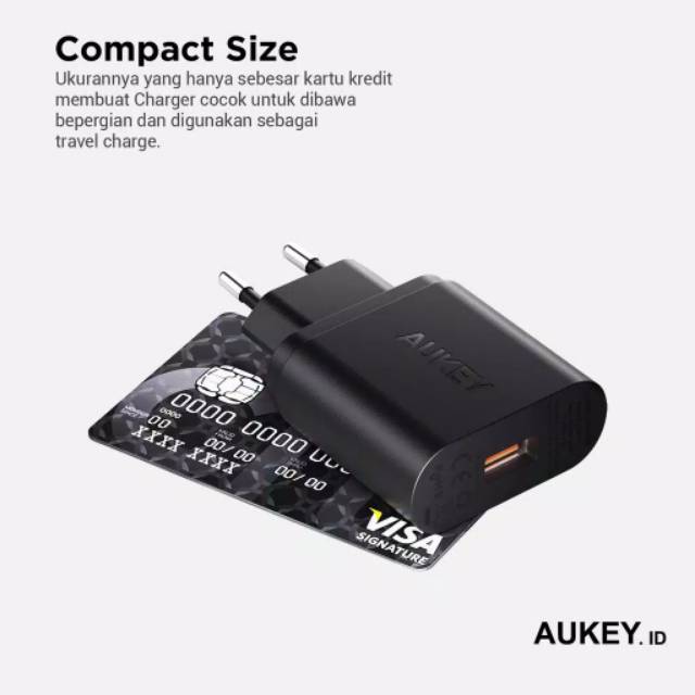 Củ Sạc Nhanh Aukey Pa-t9 1 Cổng 19.5w Qc 3.0