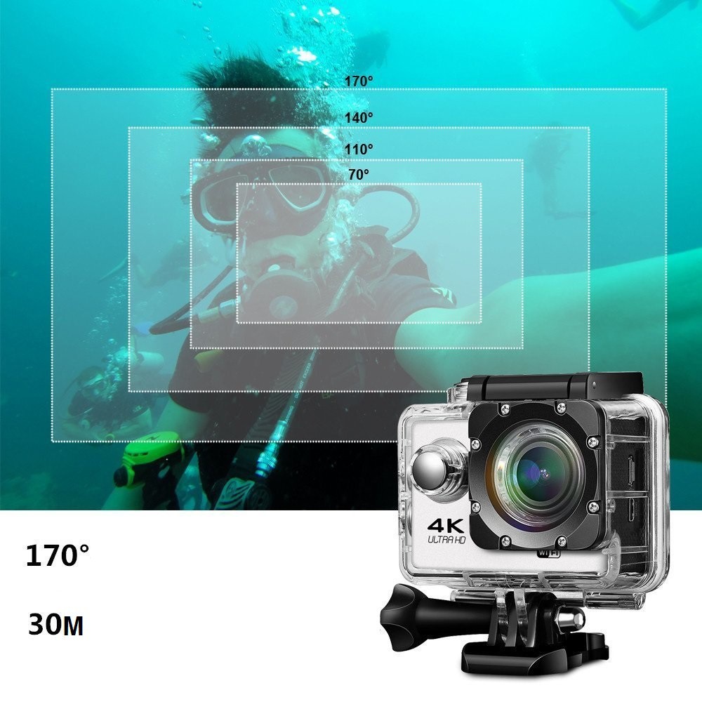 Camera Thể Thao Waterproof 4K Wifi HD 1080P Ultra Sports Action