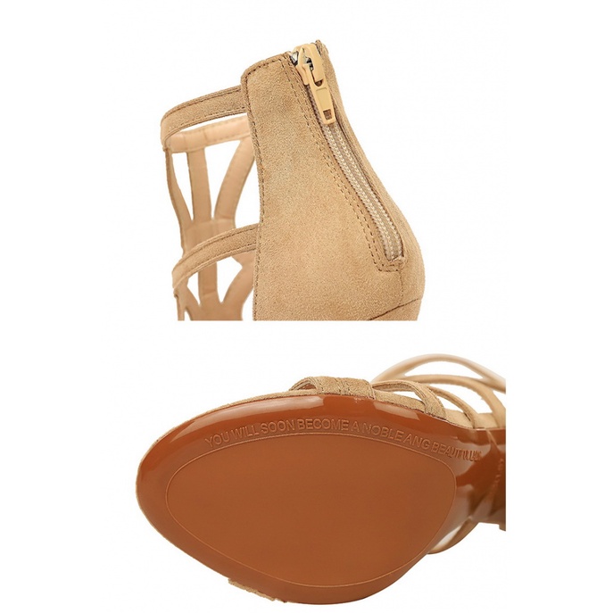 Giày Cao Gót Da Lộn Thiết Kế Quyến Rũ Trẻ Trung Phong Cách Âu Mỹ