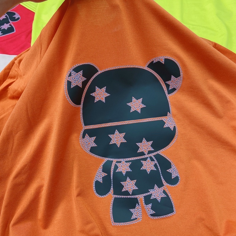 Áo phông người máy phom thụng tay lỡ dáng rộng Áo thun form to cotton