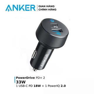 Sạc ô tô Anker PowerDrive PD+2 A2721 - 2 cổng, 33W