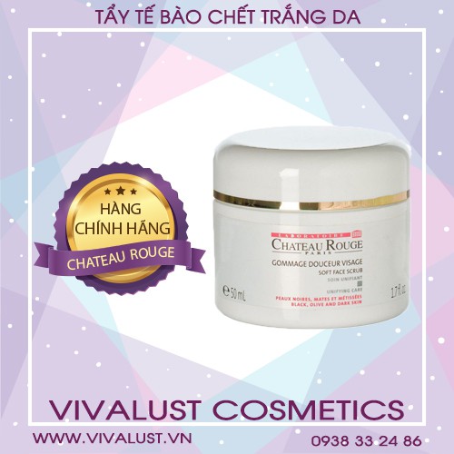 [Đại lý chính thức]Tẩy Tế Bào Chết Trắng Da CHATEAU ROUGE Soft Face Scrub 50ml - HÀNG CHÍNH HÃNG